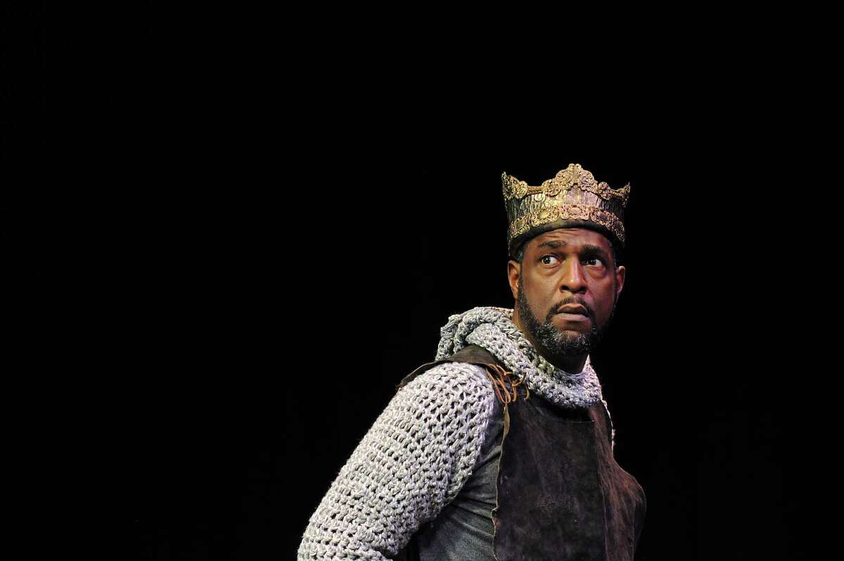 Mirron Willis as Henry IV during rehearsals for Henry IV at the University of Houston Wednesday July 23, 2014.(Dave Rossman photo)