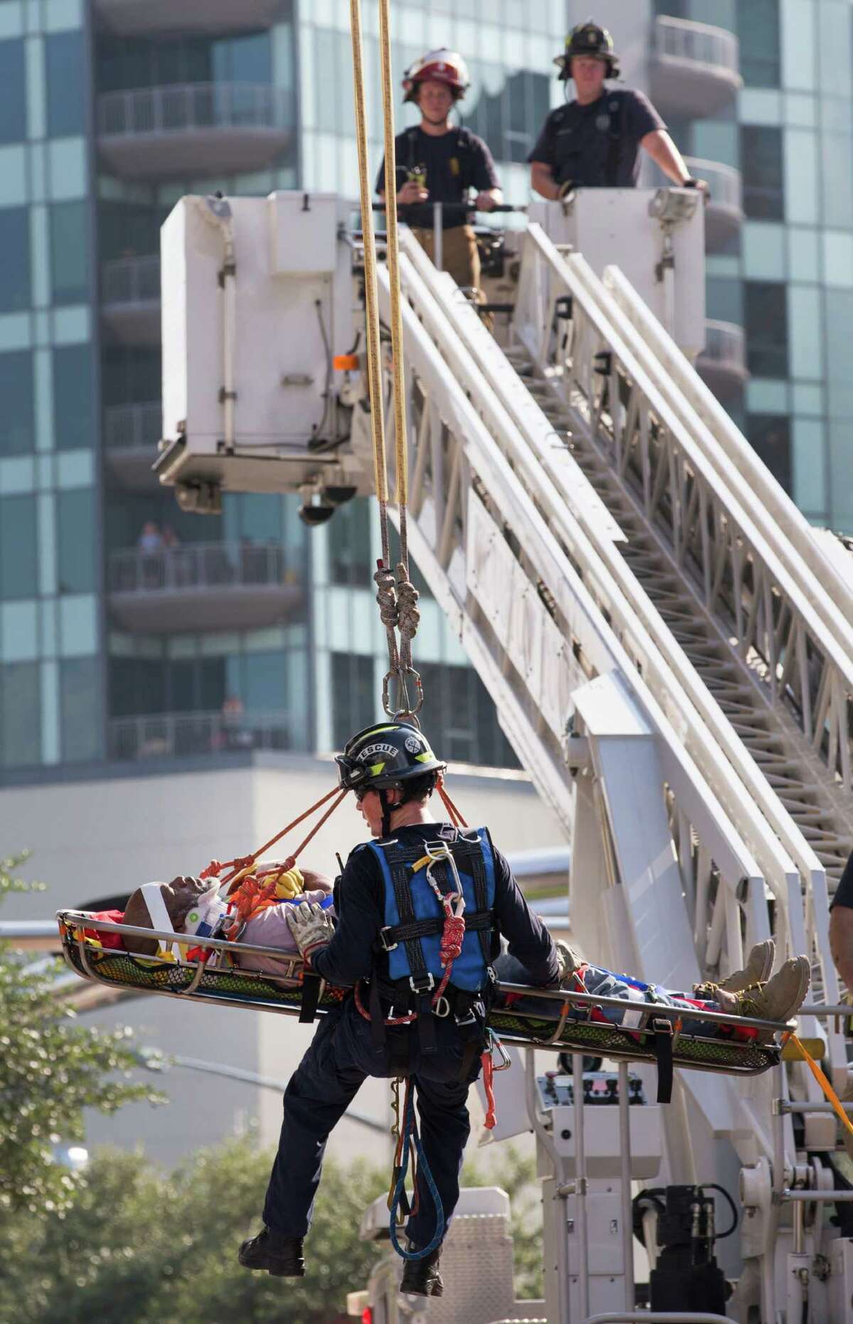 Hfd Rescues Crane Worker Stuck Nearly 200 Feet In Air