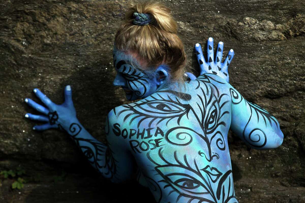 Body-painting in NYC.