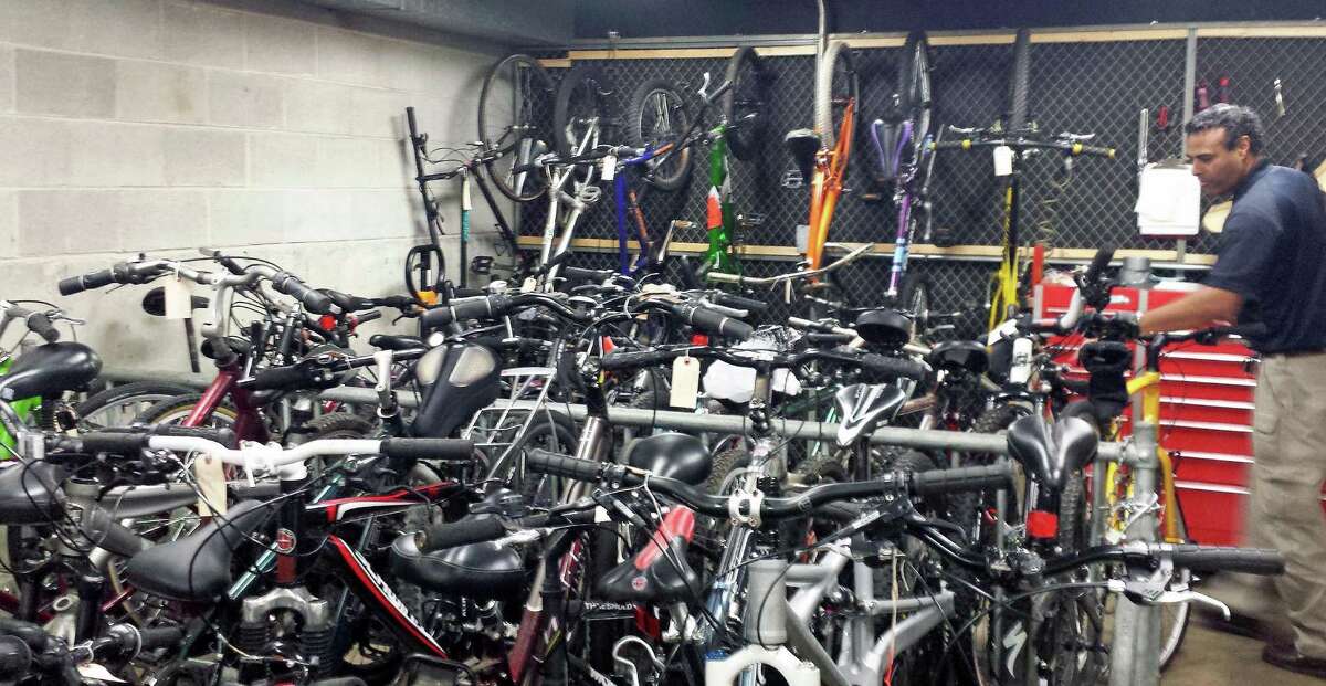 There are 34 bicycles, many recovered after being stolen, awaiting their owners at the Fairfield Police Department. Lt. James Perez said bike owners should write down the bike's serial number to help get them reunited with their bicycle.