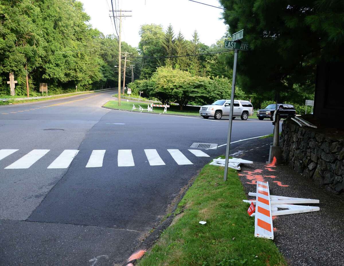 Benjamin Olmstead, 71, of Norwalk, was struck by a Dodge Ram Wednesday, July 23, 2014, at the intersection of New Norwalk Road, also known as Route 123, and East Avenue in New Canaan, Conn., while spray painting the road. He died the next day.