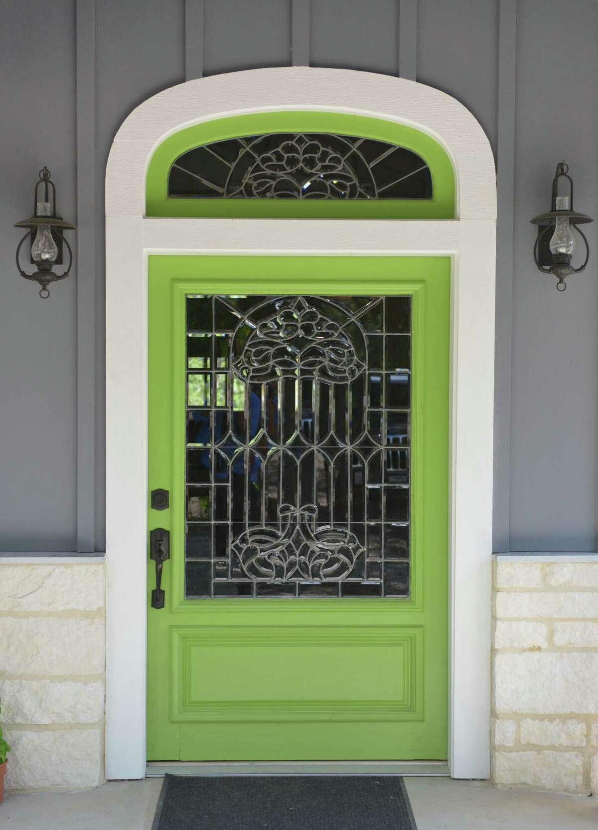 Tricia and Jeff Zunker found their front door at a salvage company and had the leaded glass in it restored.