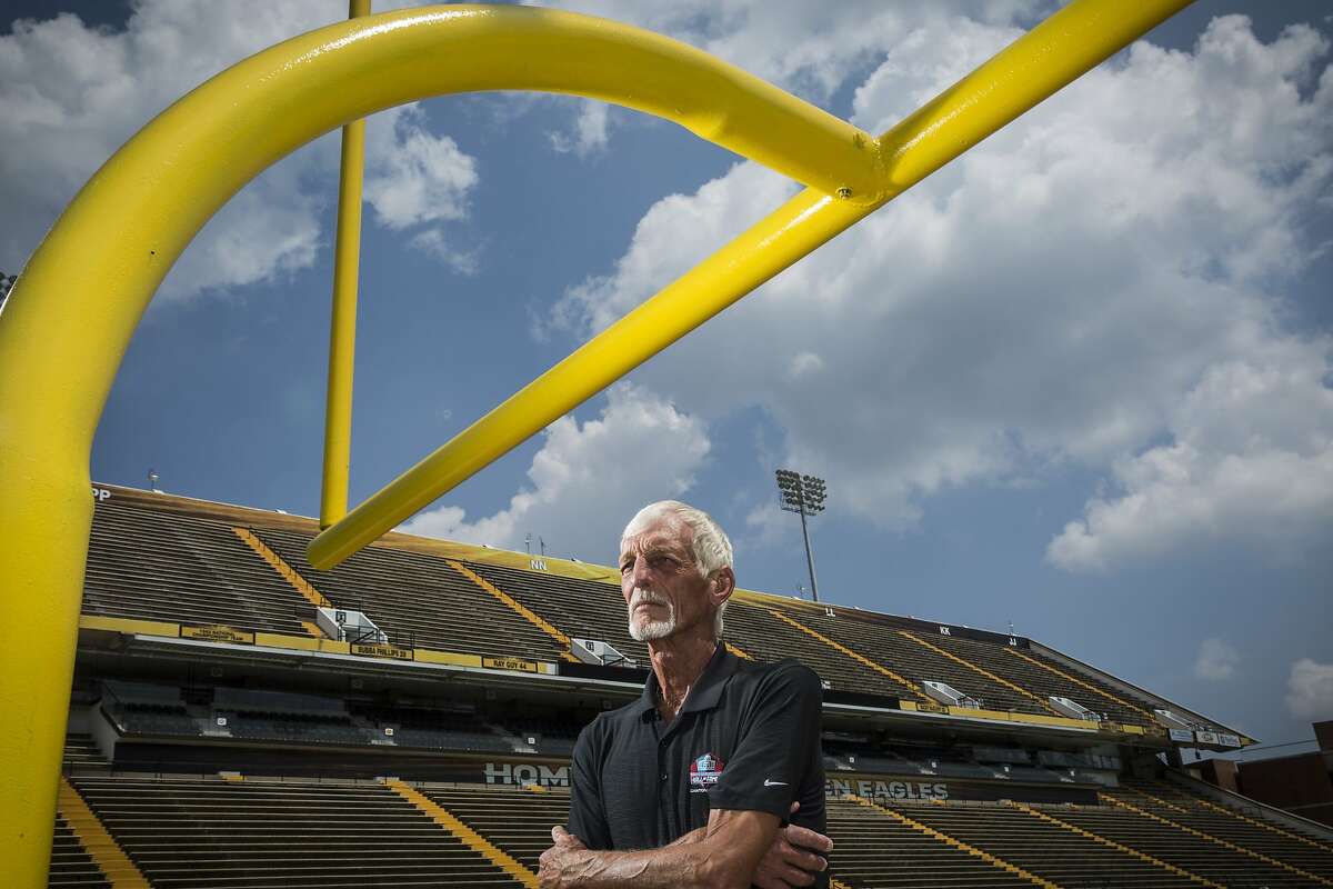 Ray Guy stands for a portrait on the University of Southern Mississippi's football field on July 24, 2014 in Hattiesburg. Guy, a punter for the Oakland/Los Angeles Raiders from 1973-1986, was inducted into the NFL Hall of Fame on February 1, 2014.
