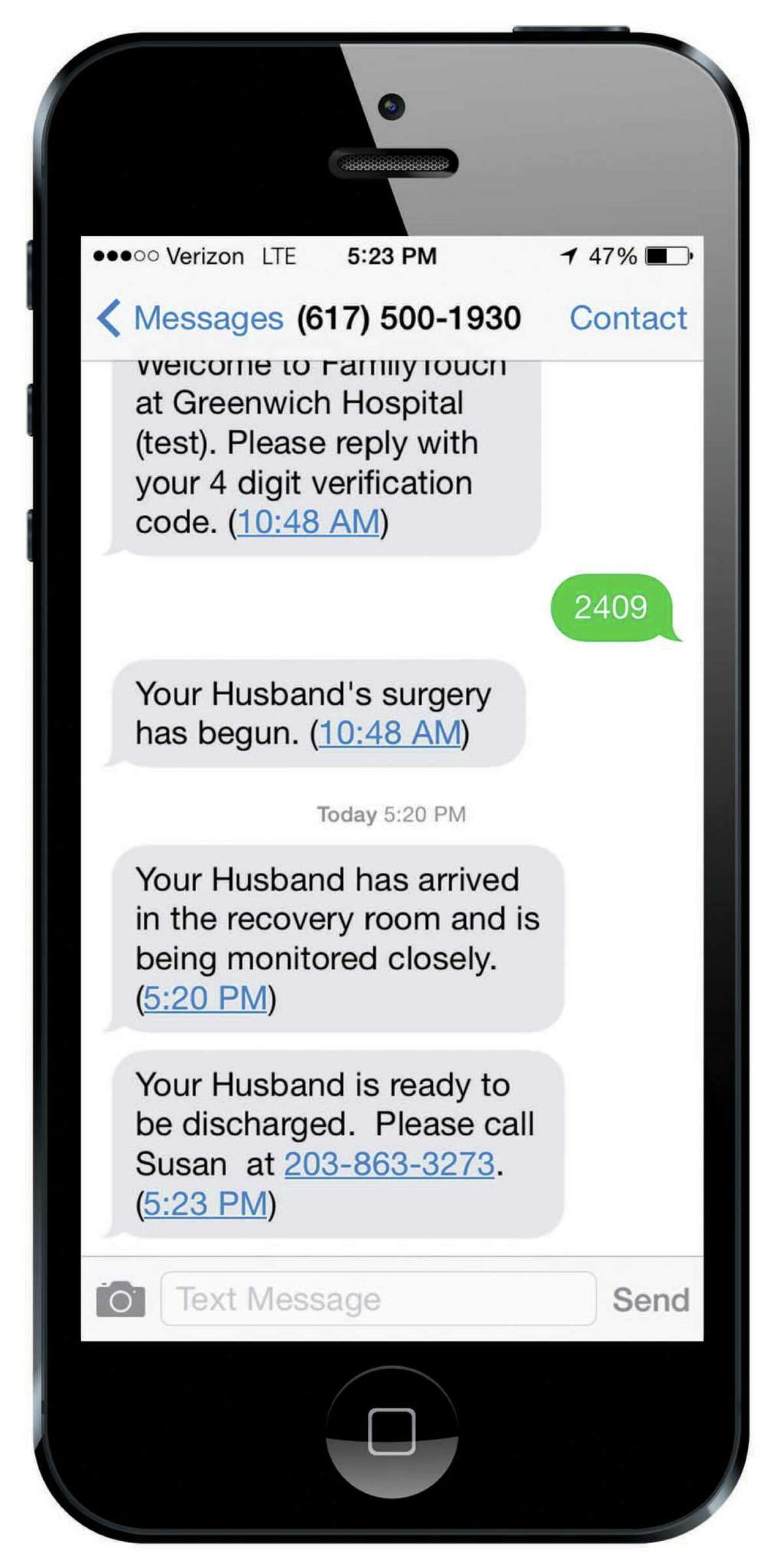 Greenwich Hospital is offering a service that allows patients getting ambulatory surgery to have their health care team text friends and family about their progress. It's one of several unique ways hospitals are using technology.
