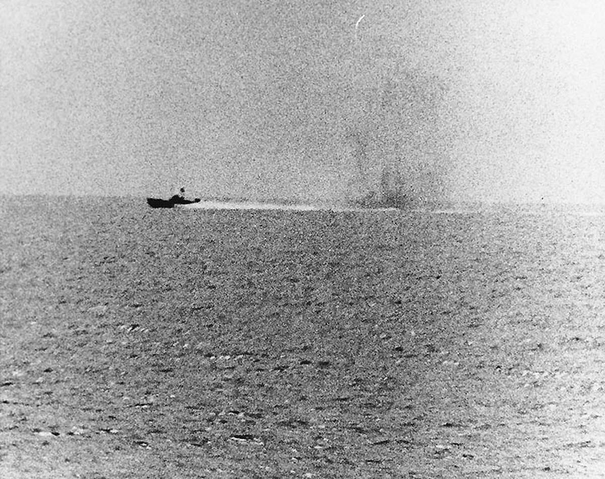 This photo provided by the US Navy shows a North Vietnamese motor torpedo boat attacking the USS Maddox, Aug. 2, 1964 in the Gulf of Tonkin. A spy-agency analysis released Thursday contends a second attack on the USS Maddox and the C. Turner Joy in the Gulf of Tonkin Aug. 4, 1964 never happened, casting further doubt on the leading rationale for escalation of the Vietnam War.