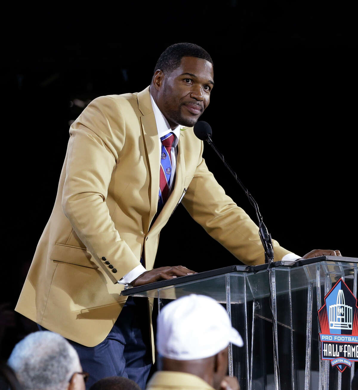 Hall of Fame inductee Michael Strahan said Saturday night during his speech that he was proud to have played for Texas Southern University and to have been a part of the Southwestern Athletic Conference.