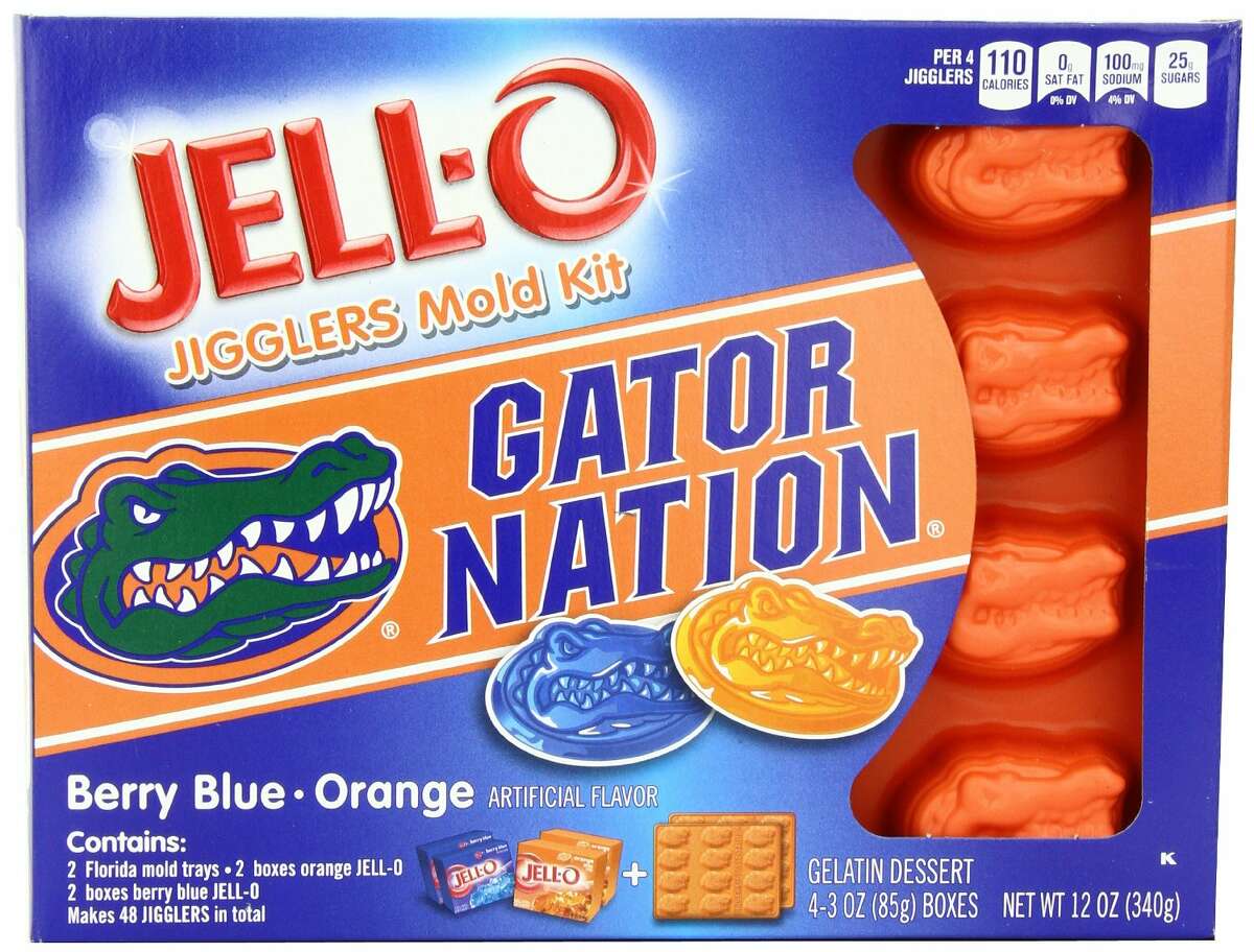 Just in time for tailgating season, Jell-O is now offering NCAA-licensed molds, including this design from the University of Florida. | Photo courtesy Kraft Foods