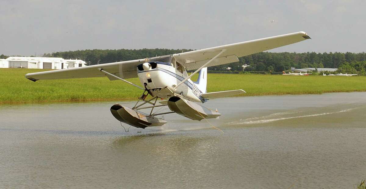 Water landings are routine events at Hooks Airport