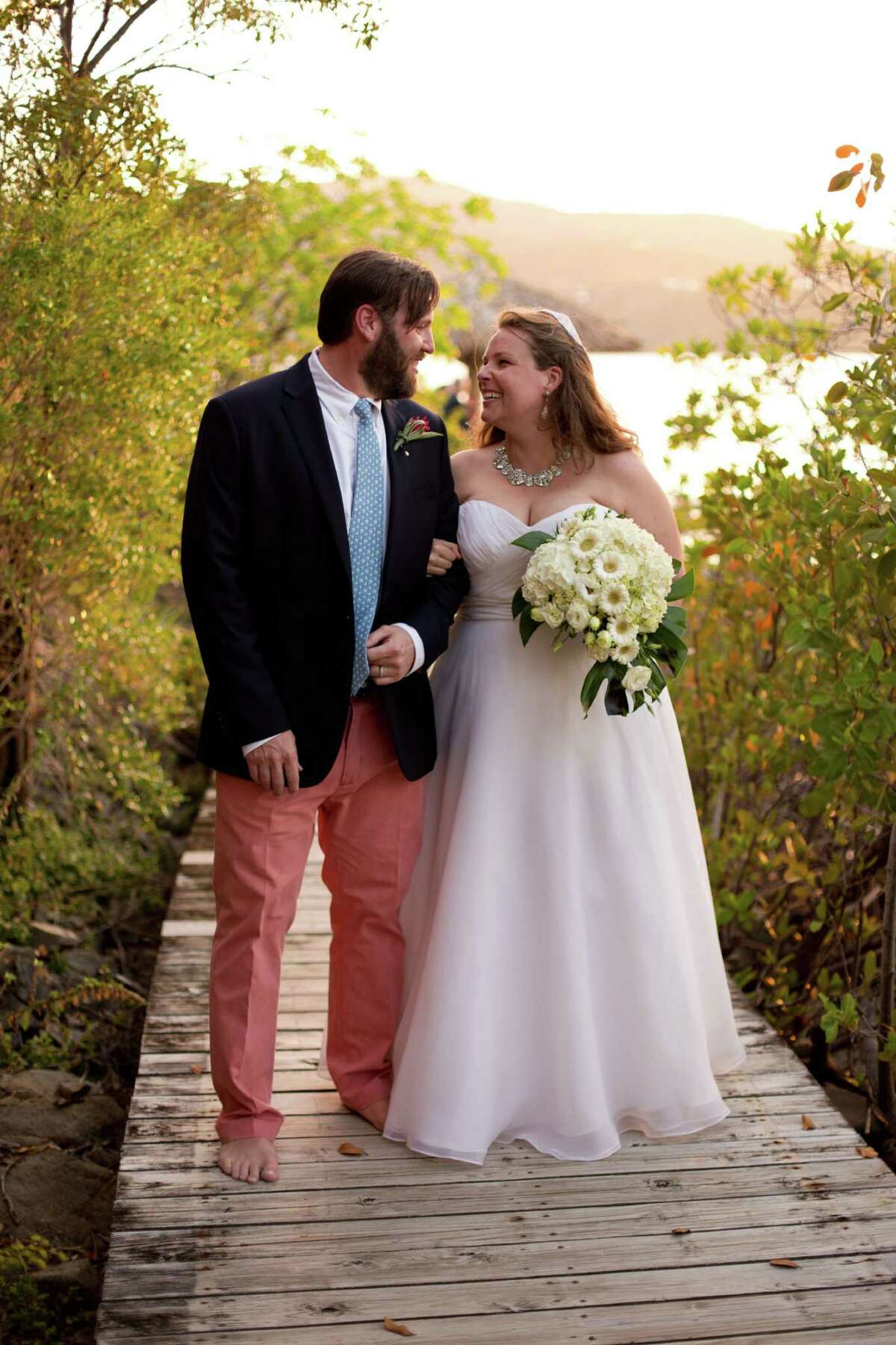 Dorothy Gamber, a graduate of Darien High School, married Christian Friedrich in May.