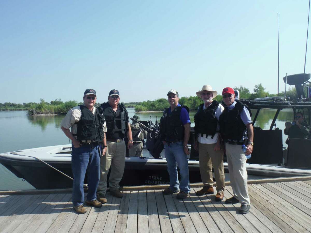 State Rep. Doug Miller tours the Rio Grande Valley with Department of Public Safety officers on August 4, 2014.