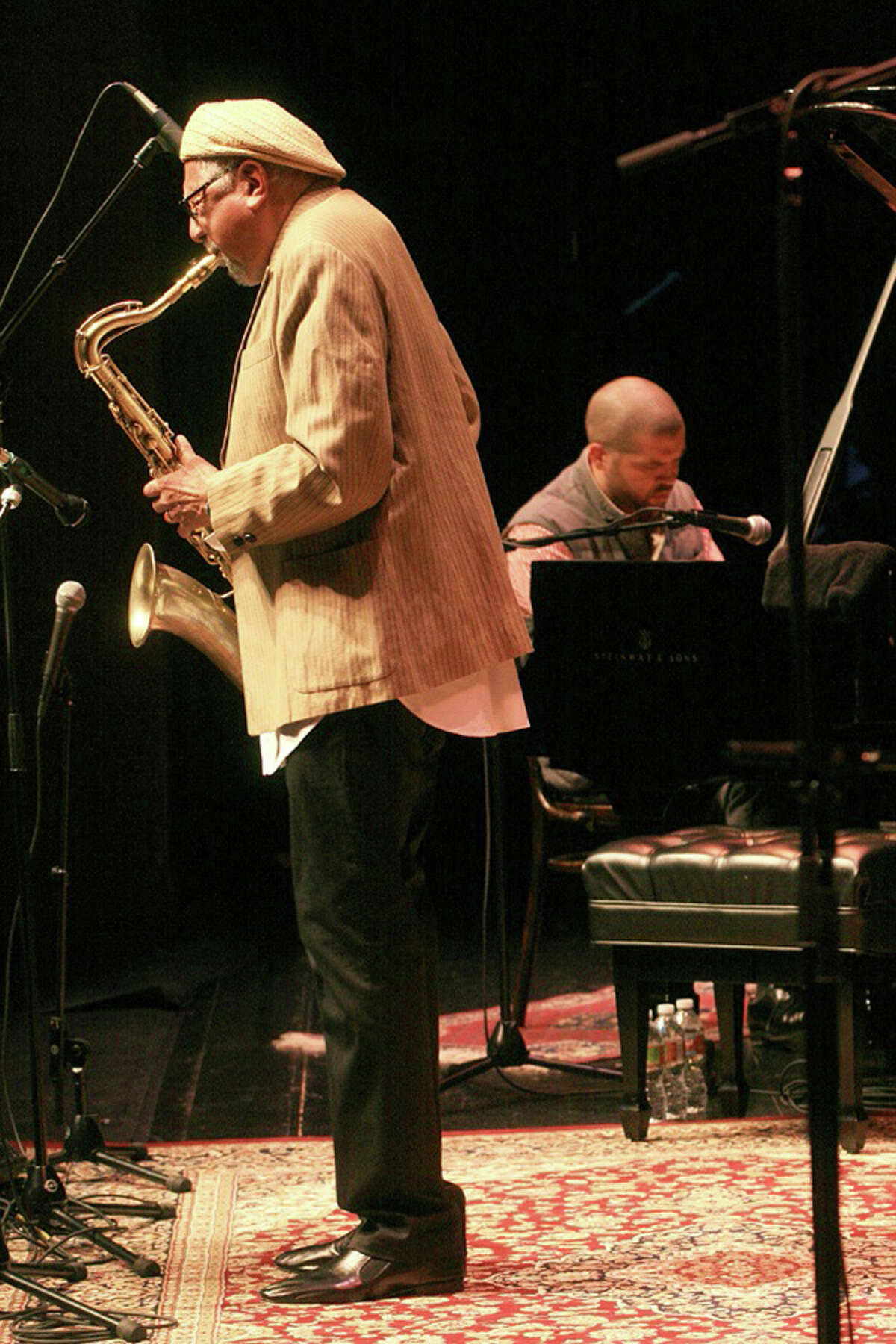 Jazz saxophonist Charles Lloyd and pianist Jason Moran performing for Da Camera of Houston