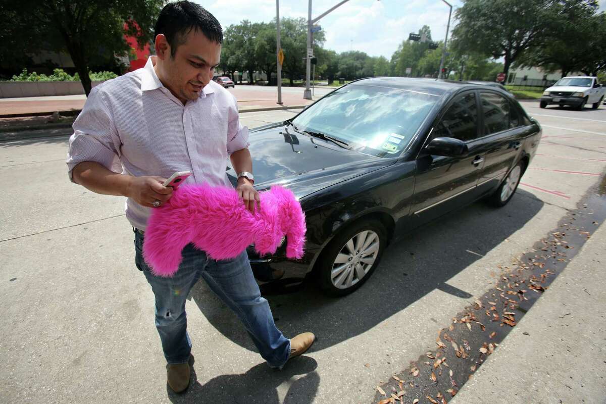 Younus Hyder, a Lyft driver for the past month, is relieved to be able to work legally in Houston. The City Council vote lets drivers for Lyft and another startup, Uber, to take fares in their personal cars.