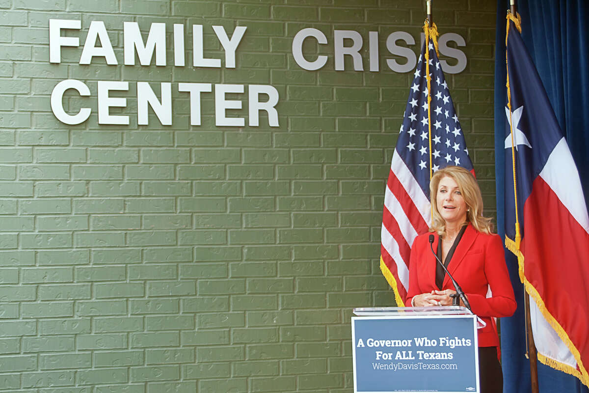 Gubernatorial candidate Wendy Davis made a stop in Harlingen on Friday to speak on domestic violence, a day after releasing an ad about a rape victim.