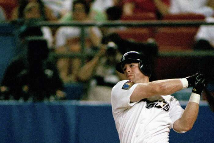 Third baseman Ken Caminiti waves to - Astrodome Memories