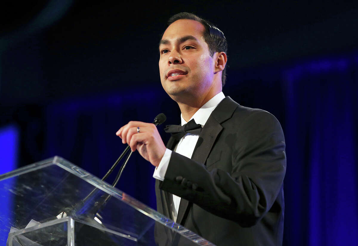Housing and Urban Development Secretary Julian Castro speaks at the National Association of Hispanic Journalists convention at the Marriott Rivercenter on August 9, 2014.