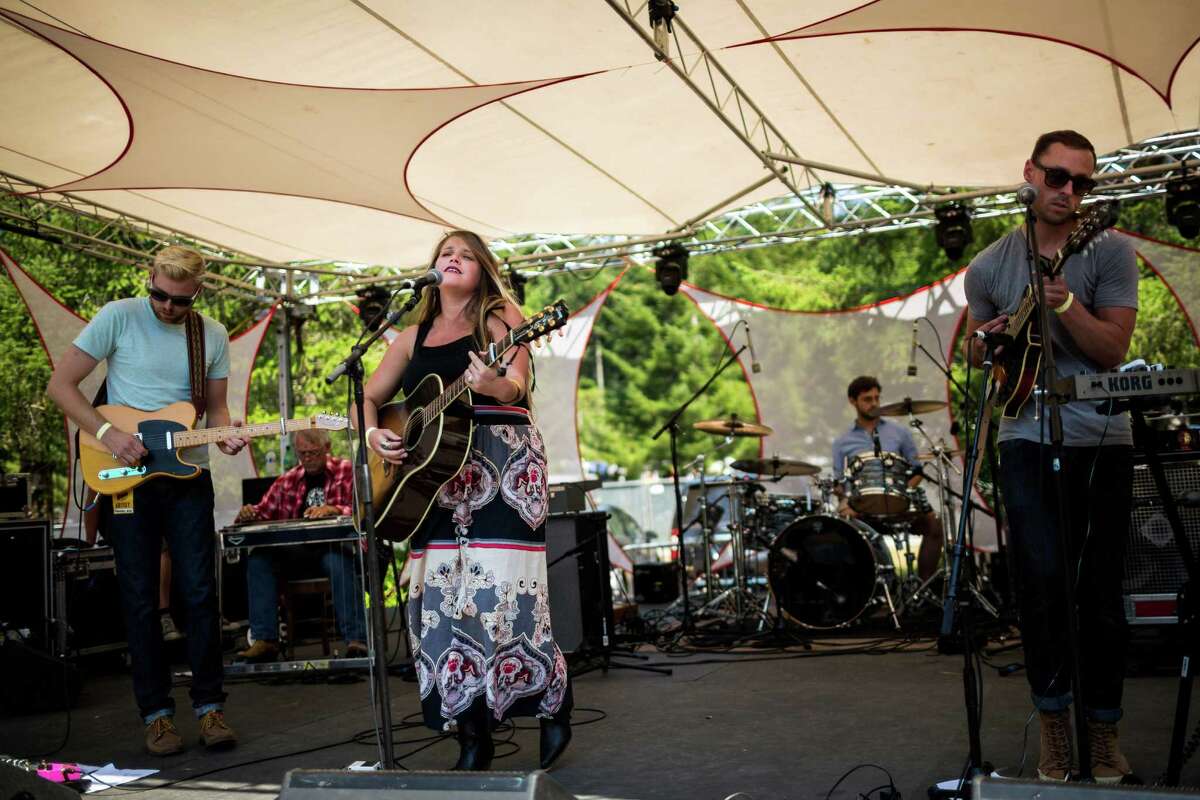 Dream folk band Preacher's Wife, of Everett, Wash., performs on the third and final day of the 14th annual Summer Meltdown, the "Biggest Little Festival in The Northwest," on Sunday, August 10, 2014, at the Whitehorse Mountain Amphitheater in Darrington, Wash.