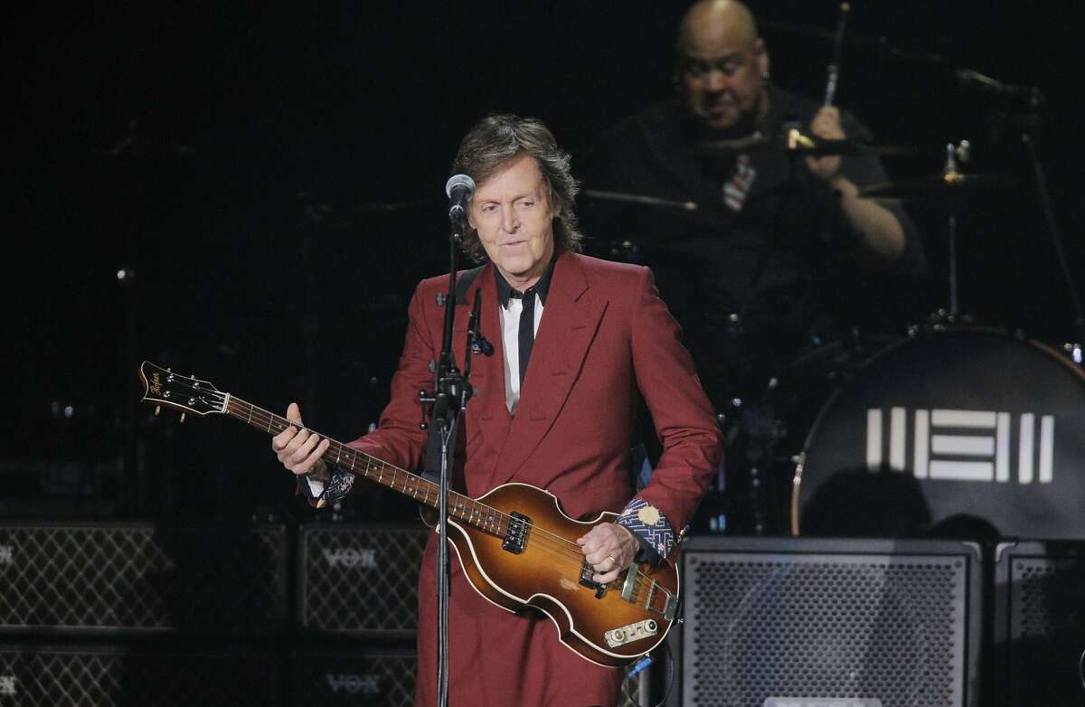 Paul McCartney plays a farewell Candlestick Park show to a sold out crowd on Thursday Aug. 14, 2014 in San Francisco, Calif.
