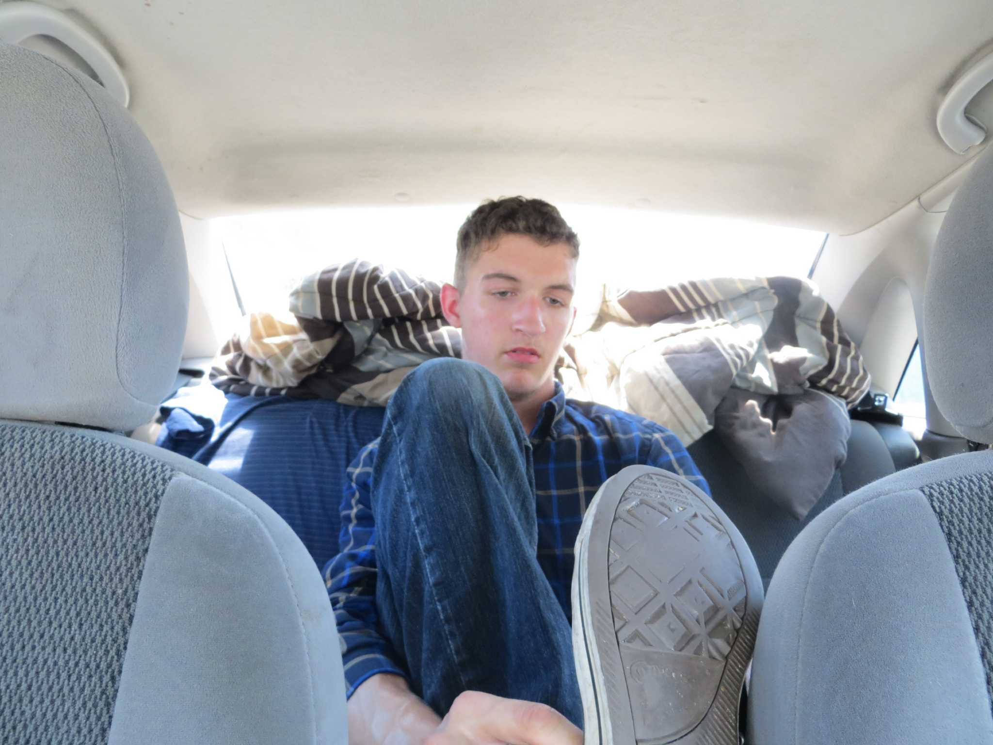 Texas State student tells inspiring story of living in his car during