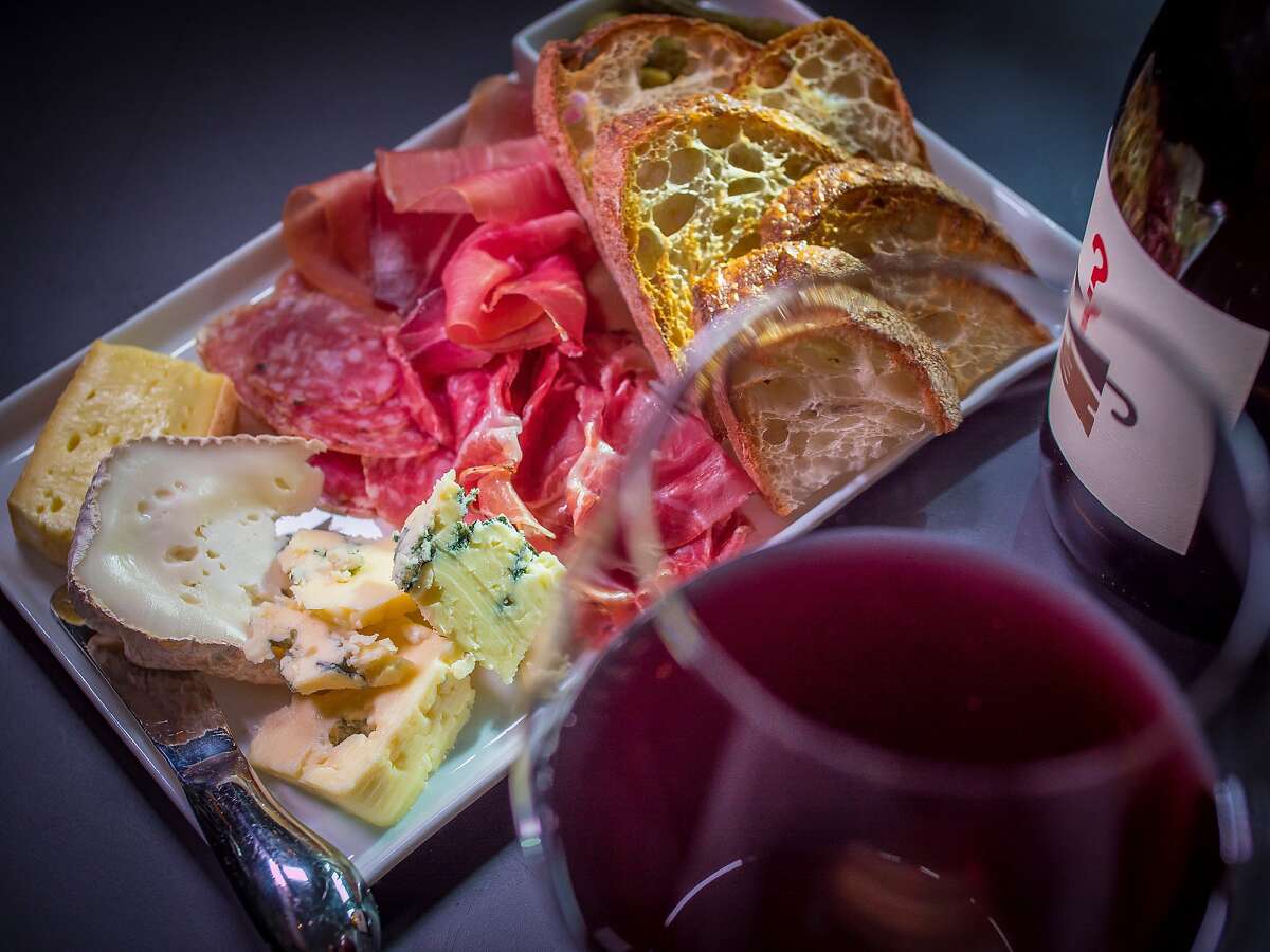Lost and Found Russian River Valley Pinot Noir with the Cheese & Charcuterie plate at Cadet wine bar in Napa, Calif., is seen on Saturday, August 9th, 2014.