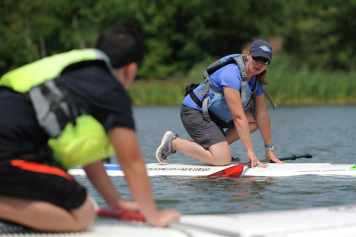 Standup paddleboarding making a splash