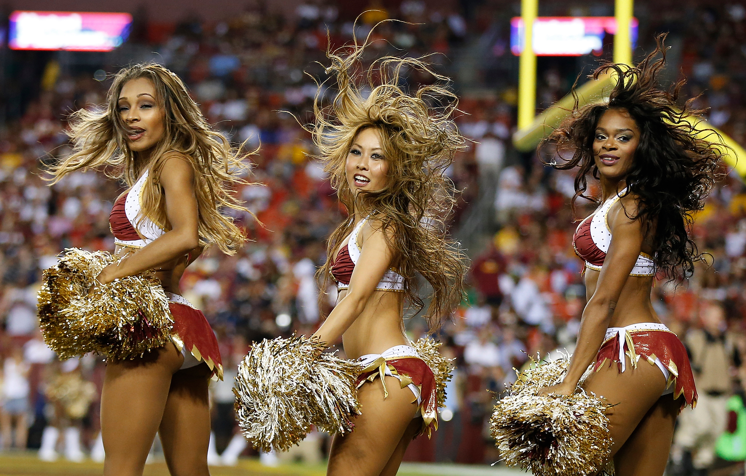 NFL cheerleaders in the preseason