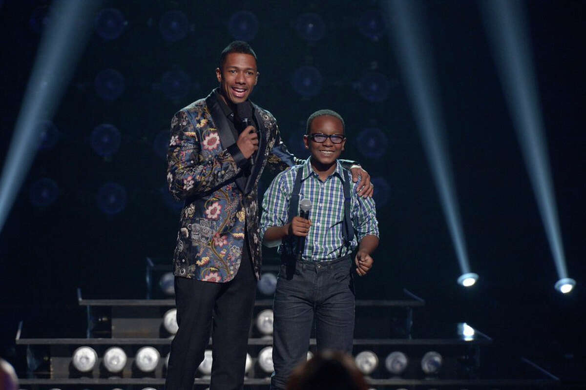 AMERICA'S GOT TALENT -- Episode 916 -- Pictured: (l-r) Nick Cannon, Quintavious Johnson -- (Photo by: Virginia Sherwood/NBC)