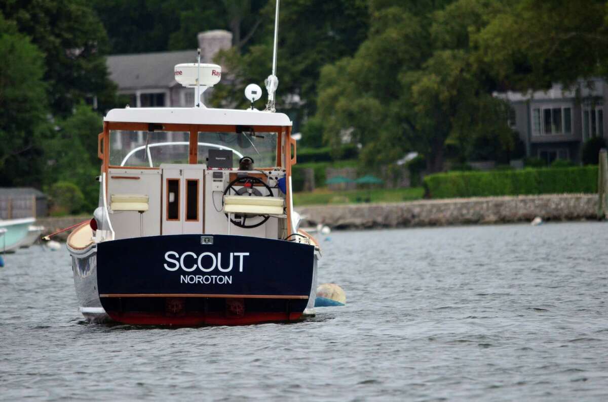 Darien Boat Club and Noroton Yacht Club members make their boats unique with a variety of names, like Scout.