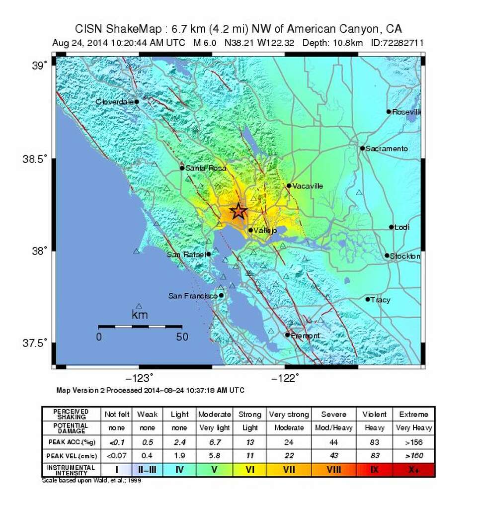 Napa damaged, more than 100 hurt in Northern California quake