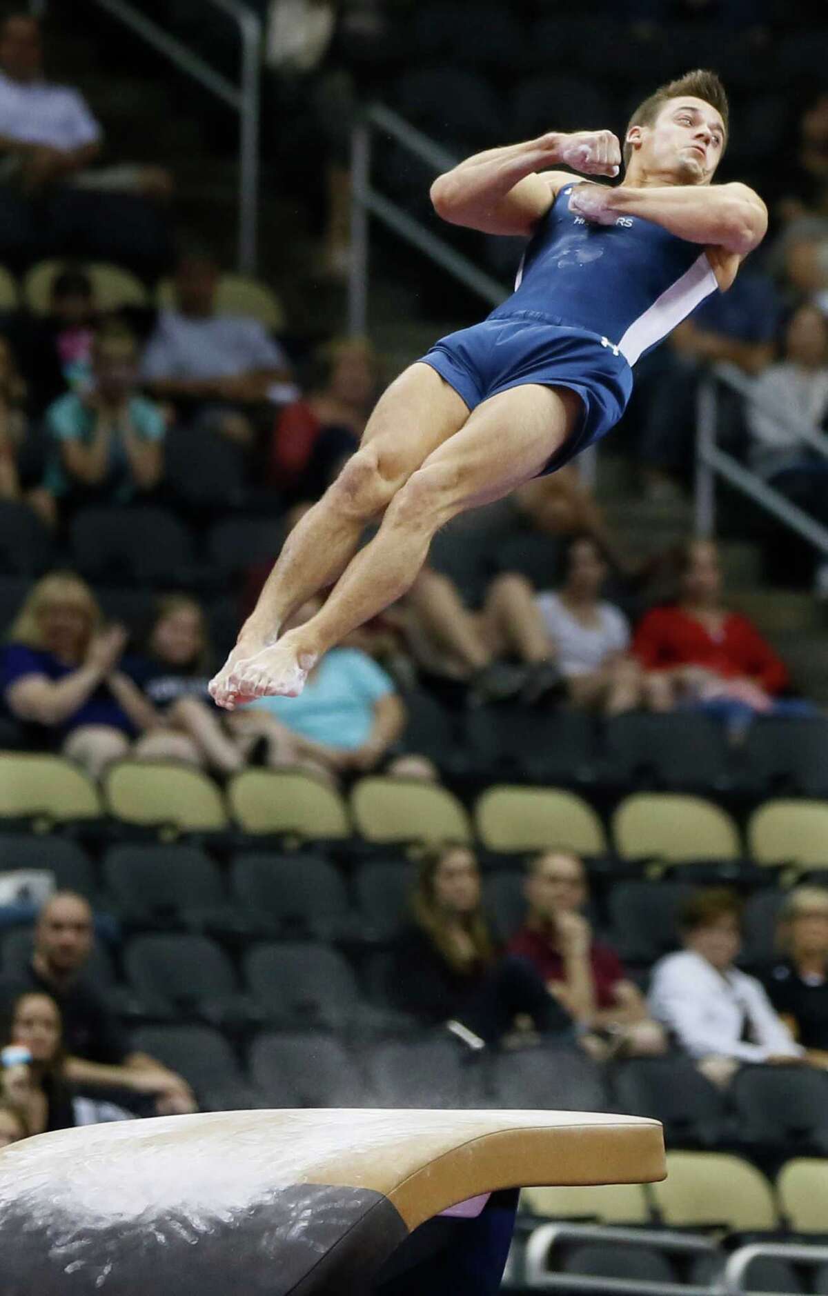 Men's gymnastics Mikulak wins allaround title; Houston's Horton