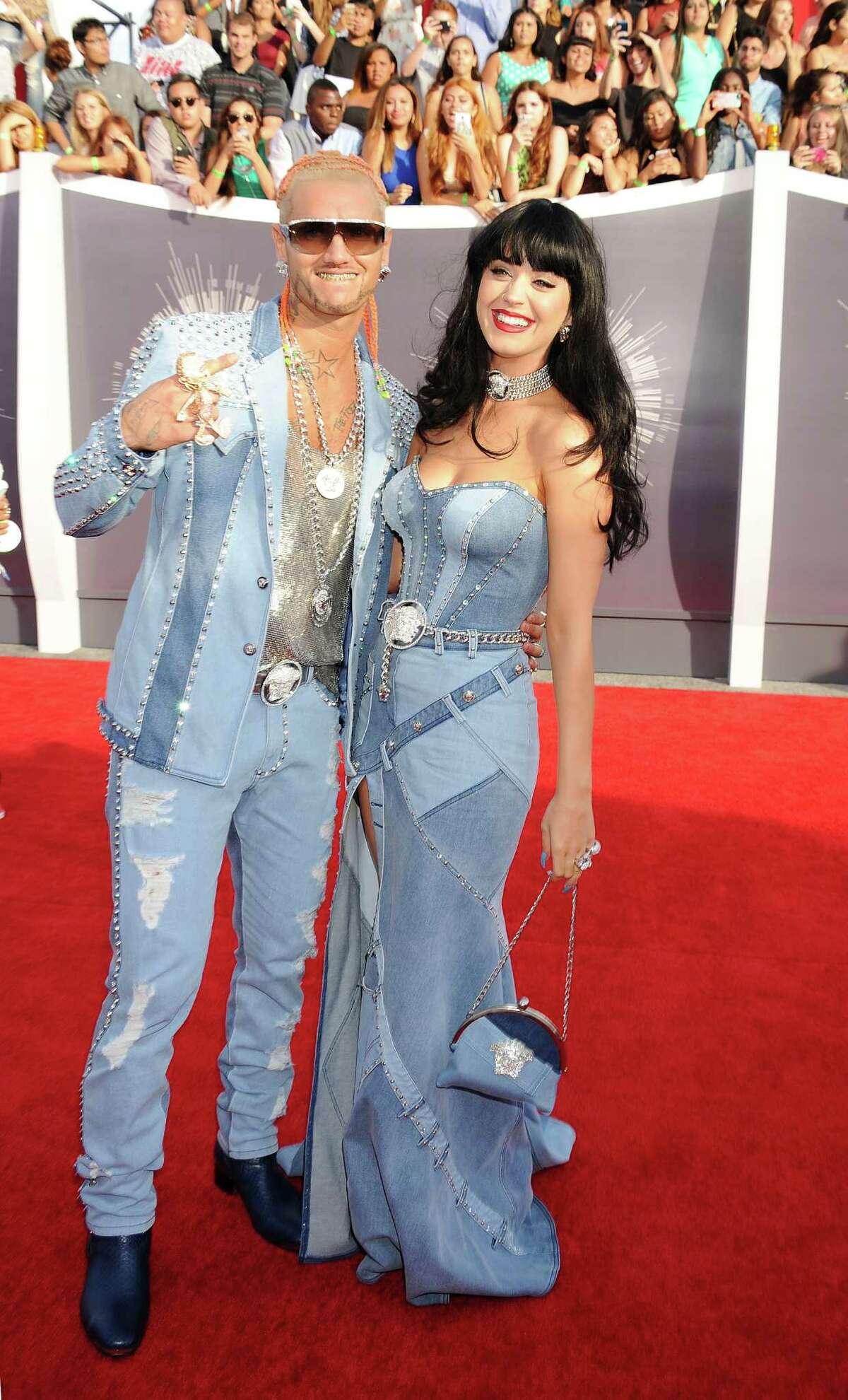 Worst Justin and Britney from Nightmare Land...oh never mind, it's Katy Perry and Houston's own Riff Raff, who apparently met when a hole developed in the space time continuum. Perry channeled Britney as part of a Twitter dare, and we have to say she outdid the waning pop star.