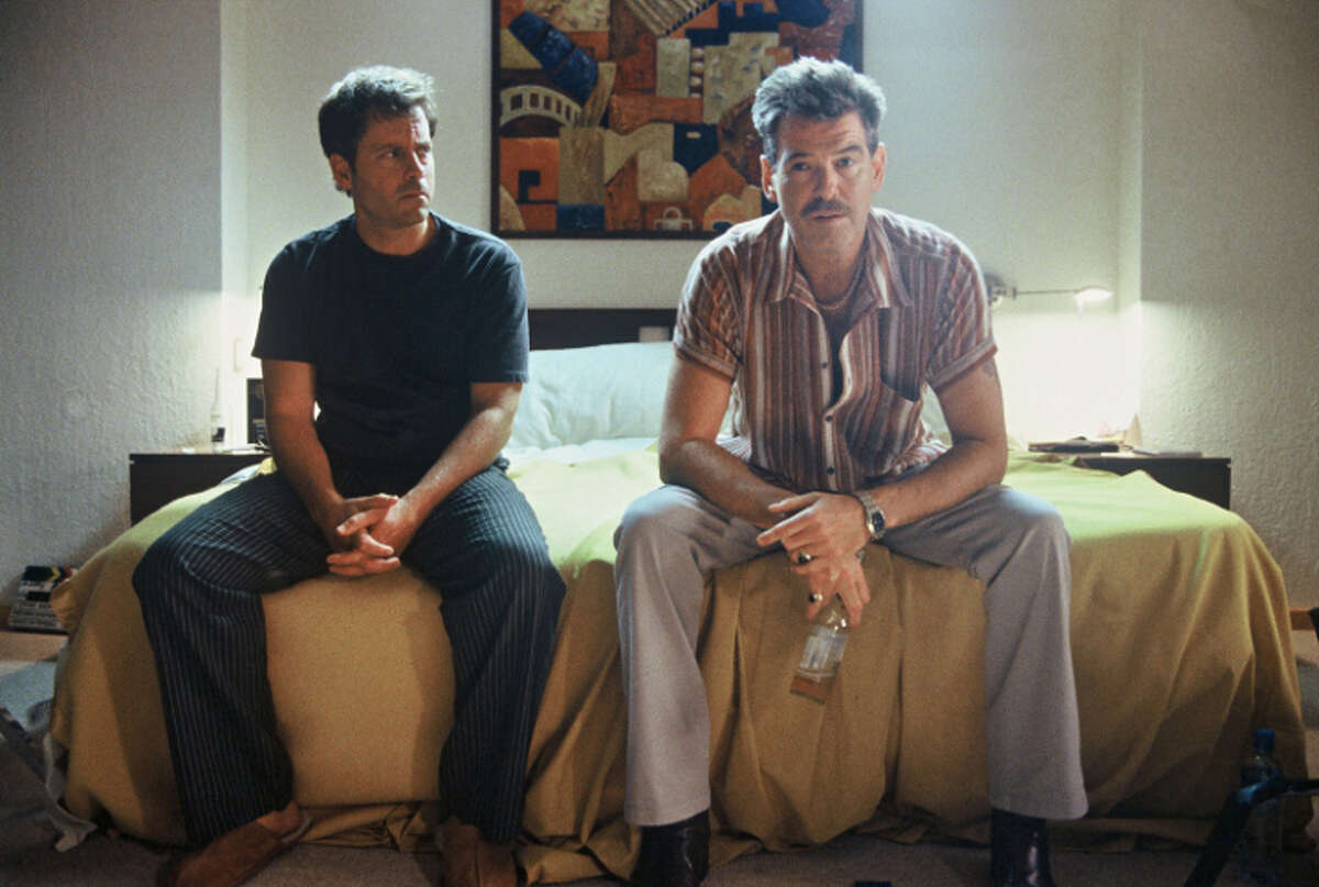 Brosnan (right) with Greg Kinnear was an international hitman in "The Matador" (2005).