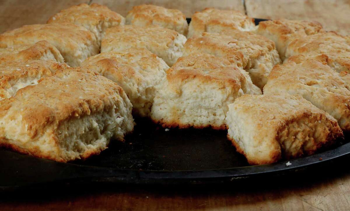 Just four ingredients go into these fluffy biscuits.