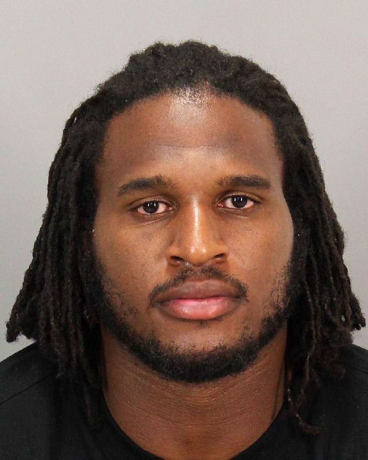 San Francisco 49er defensive end Ray McDonald is seen in an undated photo provided by the San Jose Police Department. McDonald, 29, was arrested early Sunday, Aug. 31, 2014 by San Jose Police on felony domestic violence charges. San Jose police Sgt. Heather Randol says McDonald was taken into custody after officers responded to a home in an upscale neighborhood. (AP Photo/San Jose Police Department)