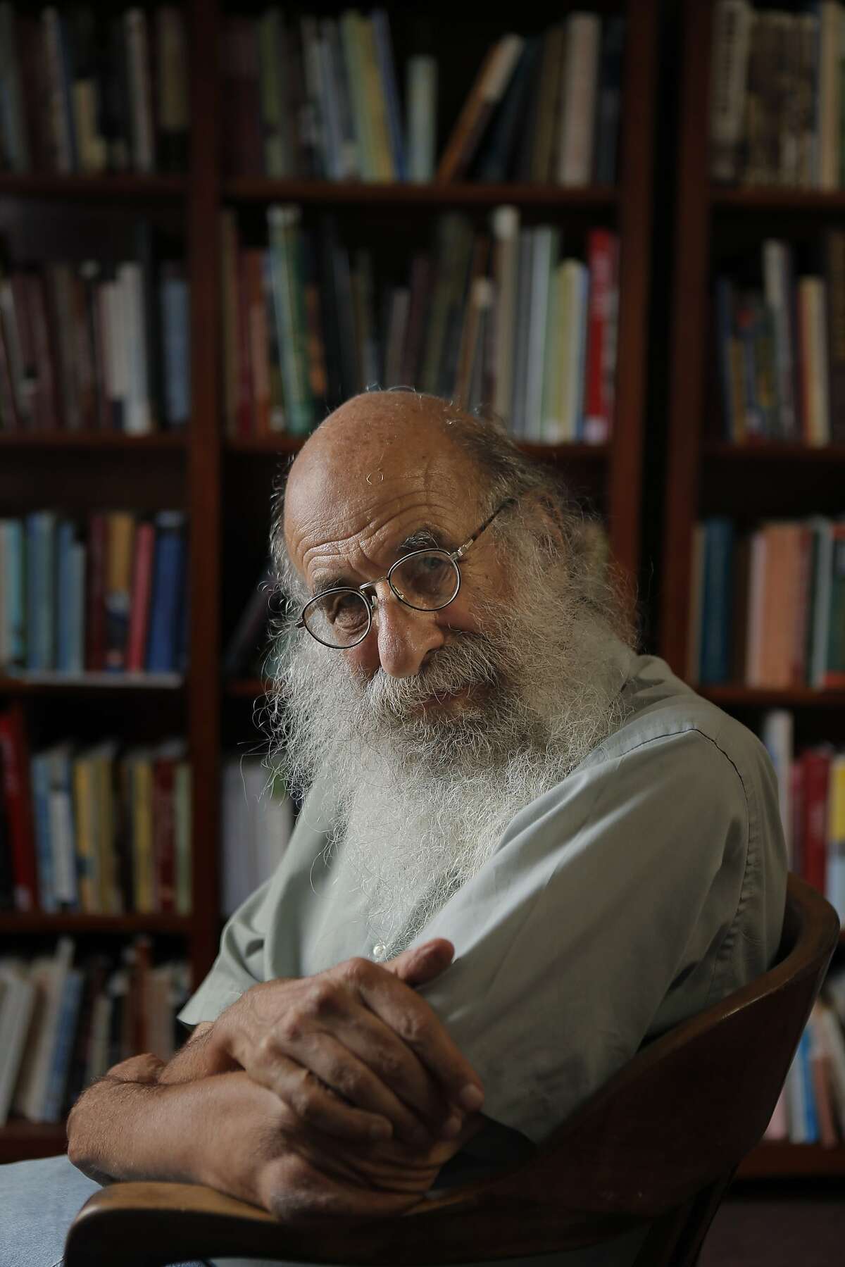 Malcolm Margolin in his office at Heyday Books in Berkeley, Calif., on Monday, August 25, 2014. Heyday became a-non profit several years ago and it is flourishing. Now, the publishing house, which specializes in books about California, is turning 40.