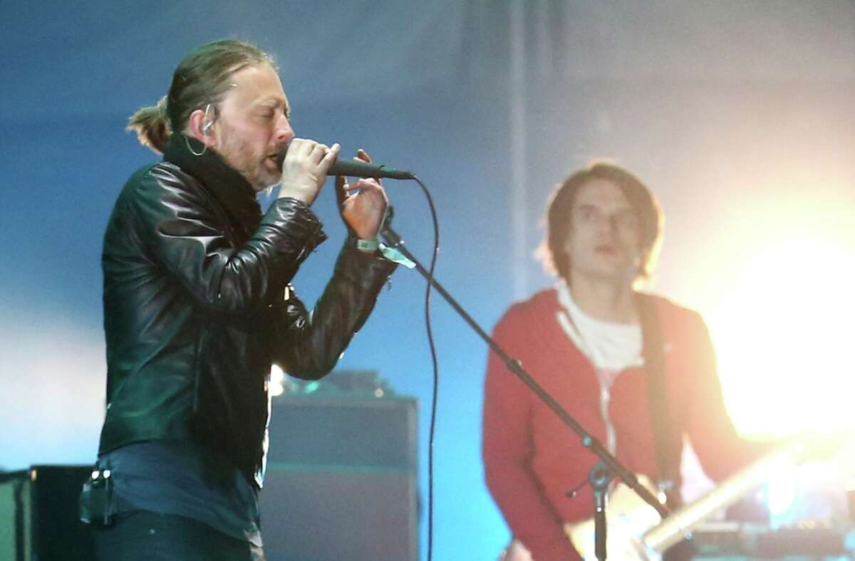 Musician Thom Yorke of Radiohead performs onstage at the 2012 Coachella Valley Music & Arts Festival held at The Empire Polo Field on April 14, 2012 in Indio, California.