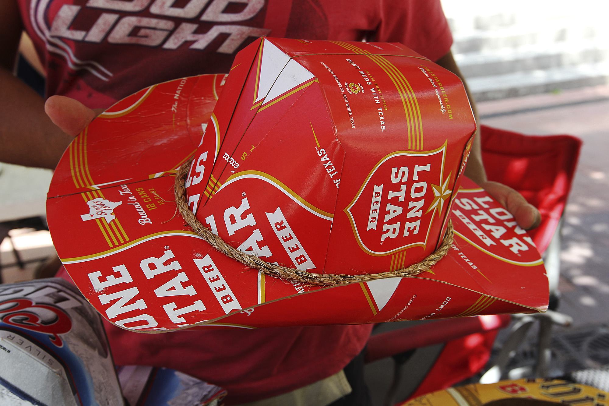 duo-makes-cowboy-hats-from-beer-boxes for Free Printable Beer Box Cowboy Hat Template Duo makes cowboy hats from beer boxes for Free Printable Beer Box Cowboy Hat Template