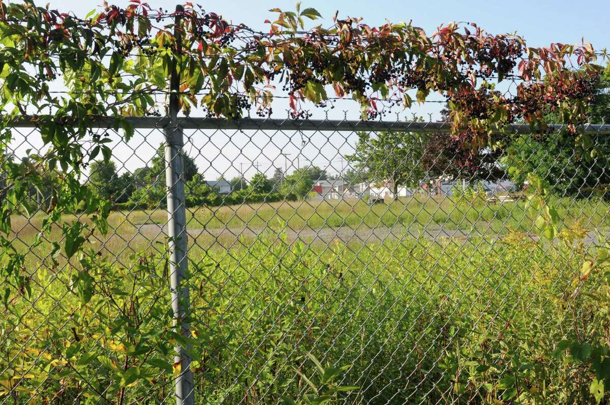Fenced in superfund site at 1130 Central Ave. on Tuesday, Sept. 2, 2014 in Albany, N.Y. (Lori Van Buren / Times Union)