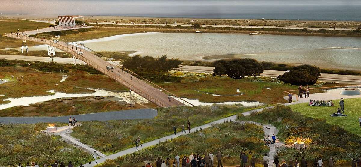 Unveiled 5 visions for landscape above Crissy Field
