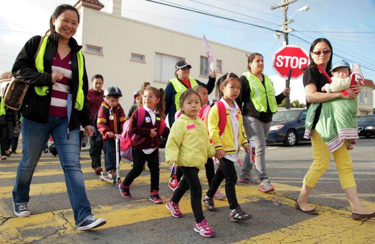 Kids at Walk to School Day, 2013