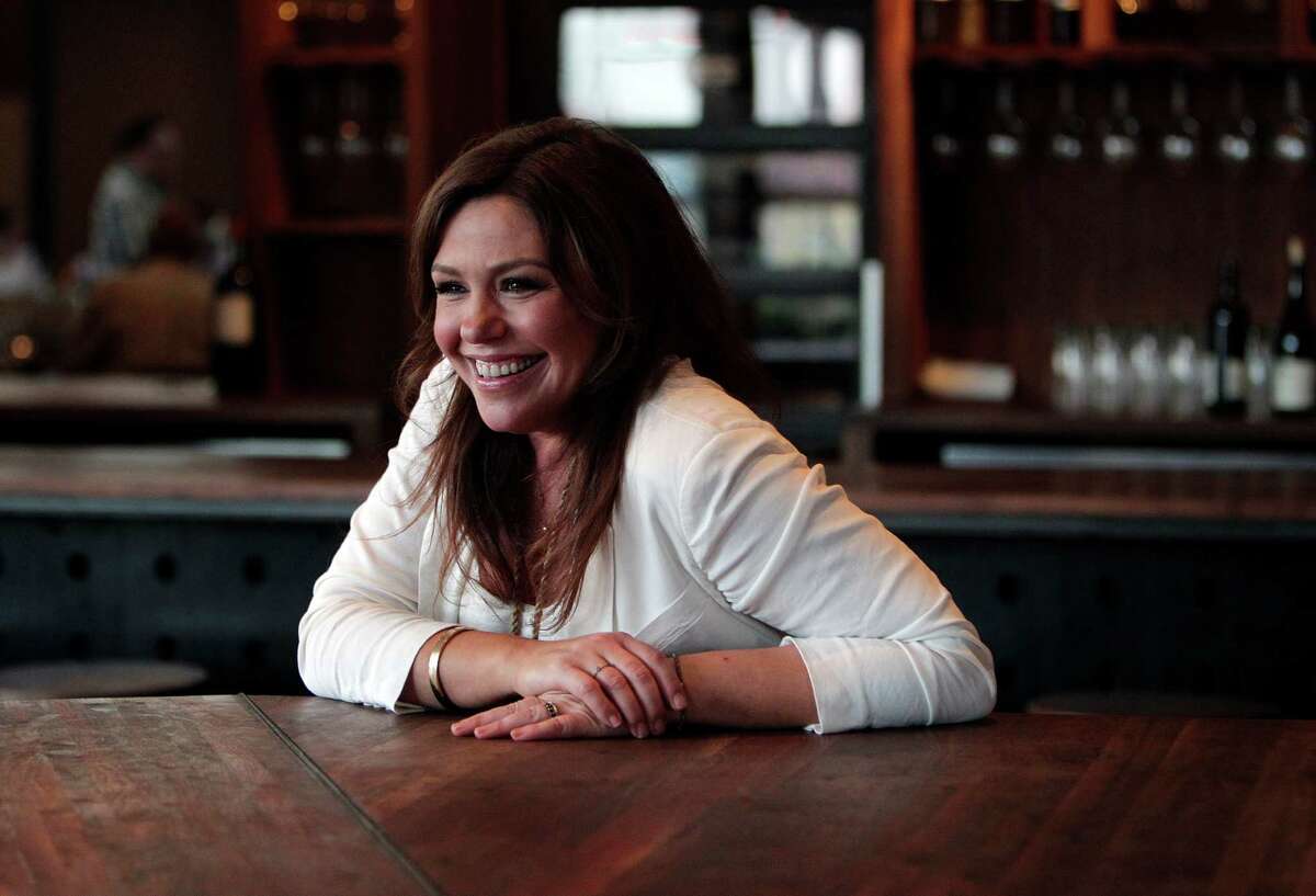 Rachael Ray, talk-show host, author and food personality, participates in an interview at Underbelly, where she also enjoyed a quick lunch after taping promotional spots for her show.