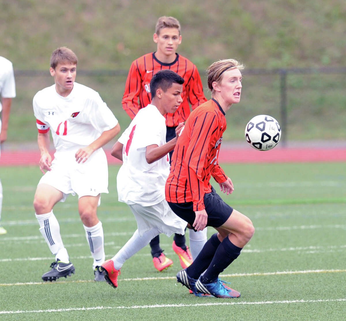 Bartels hat trick lifts Greenwich boys soccer team past Ridgefield