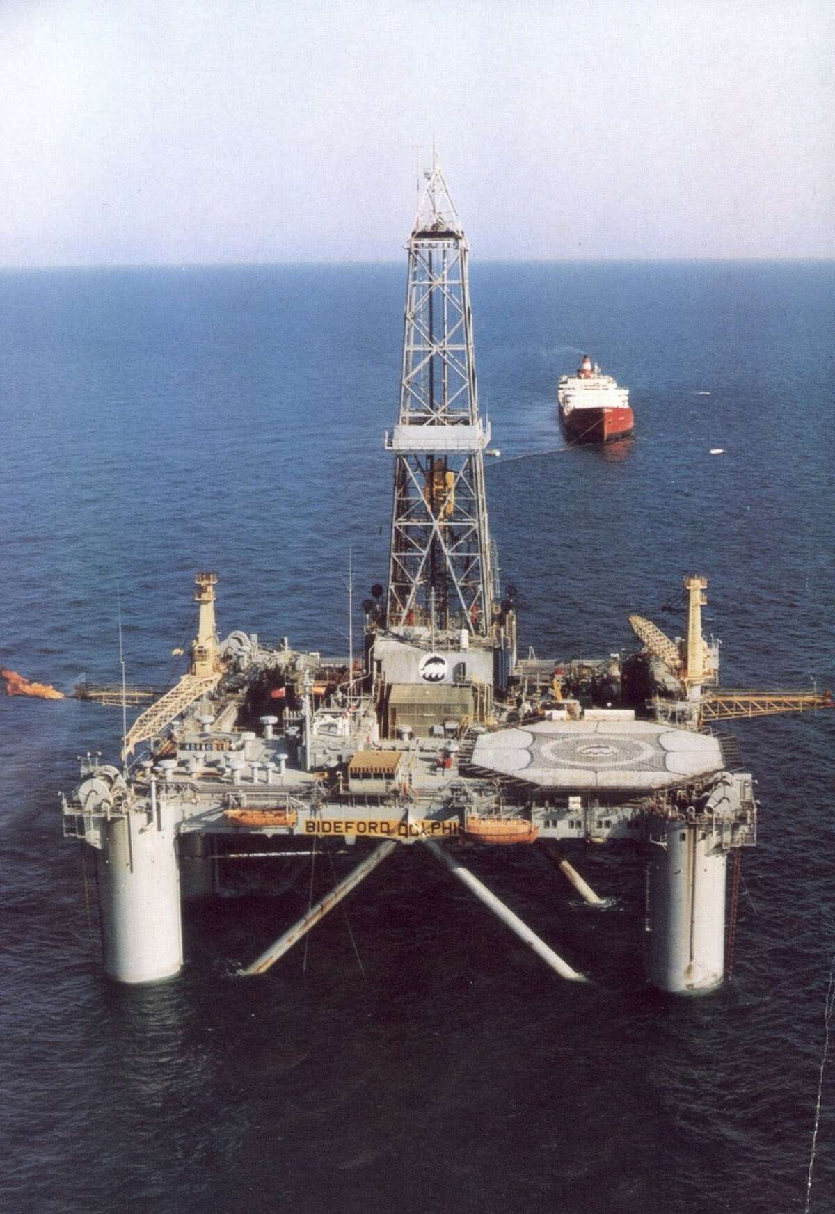 In this undated file photo, Norwegian oil rig "Bideford Dolphin" is seen in the Snorre oil field in the North Sea off the coast of Norway. Amid the rough undercurrents of economic and financial uncertainty tugging at Europe, Norway is a rock-solid island of the blessed. Because it is outside the European Union, it does not have to contribute to bailouts of Greece and other foundering eurozone nations. And if all that were not enough, one of Europe's most prosperous nations is about to get richer _ two of its previous North Sea oil discoveries are substantially bigger than previously thought.