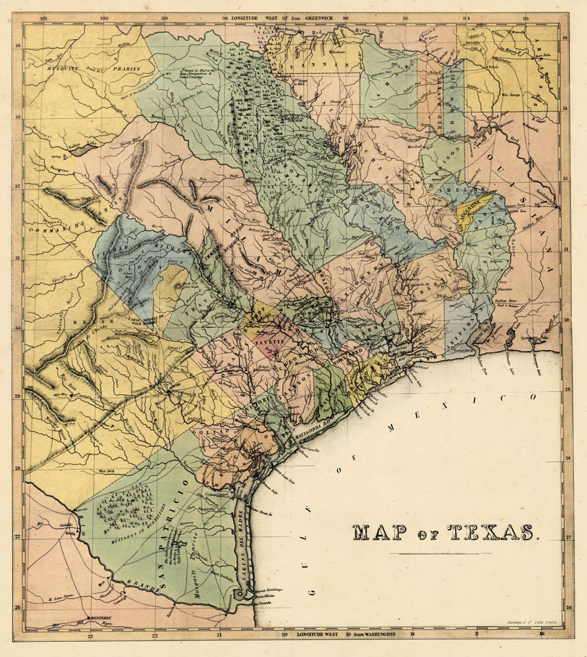 Reprint of 1849 Texas map is the most popular one sold by state