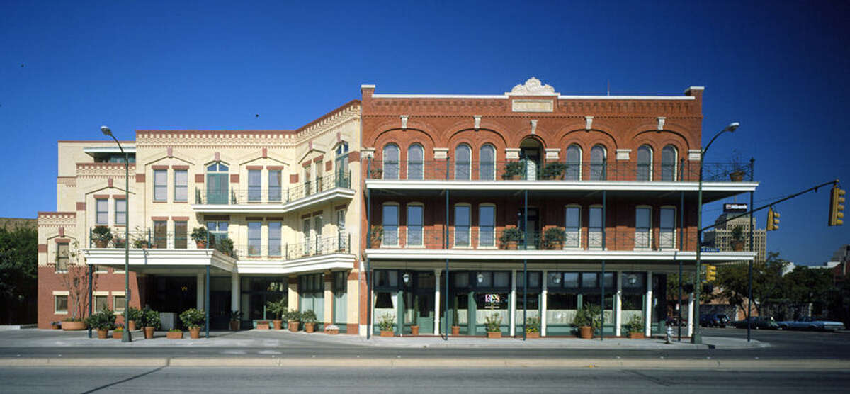 The Fairmount Hotel was Alamo Architects' first major job in 1984, which entailed moving the building (the portion on the right) to Alamo Street from Bowie Street.