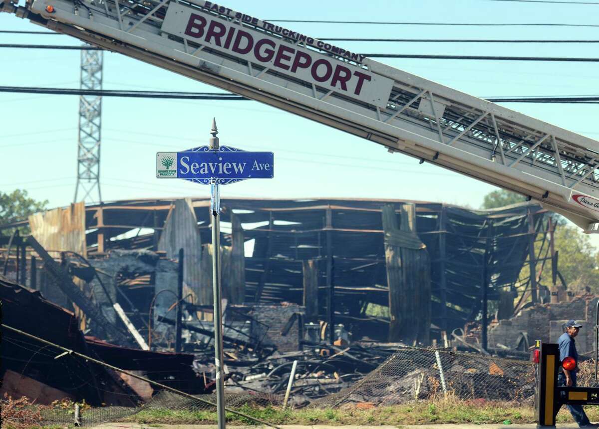 Officials assess damage to Sound from Bridgeport fire