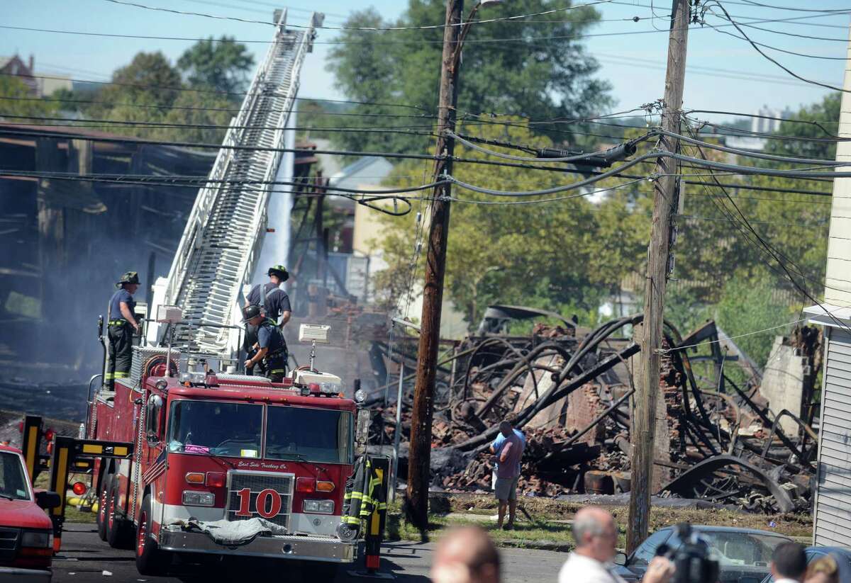 Officials assess damage to Sound from Bridgeport fire