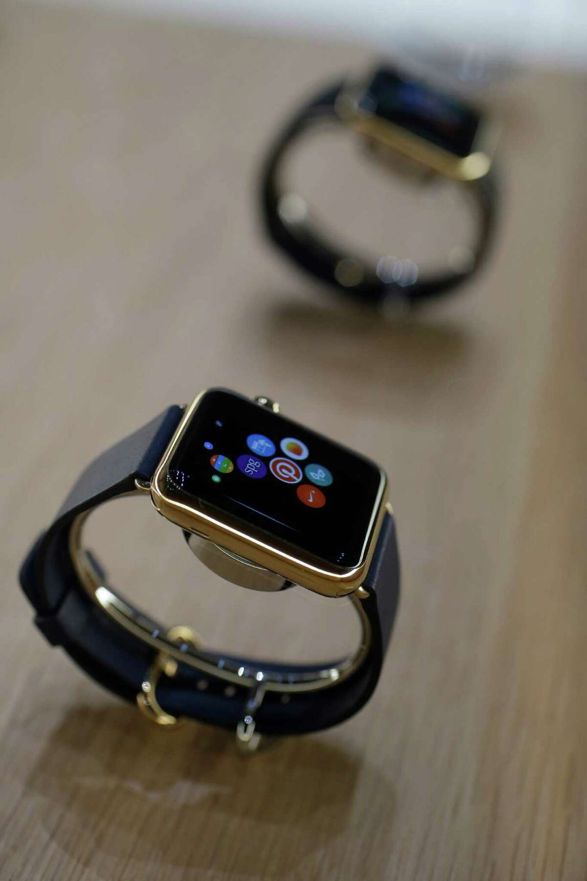 The Apple Watch is displayed on Tuesday, Sept. 9, 2014, in Cupertino, Calif.AP Review: Apple Watch looks to be another winner