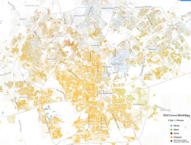 Stunning diversity map shows San Antonio's racial divide