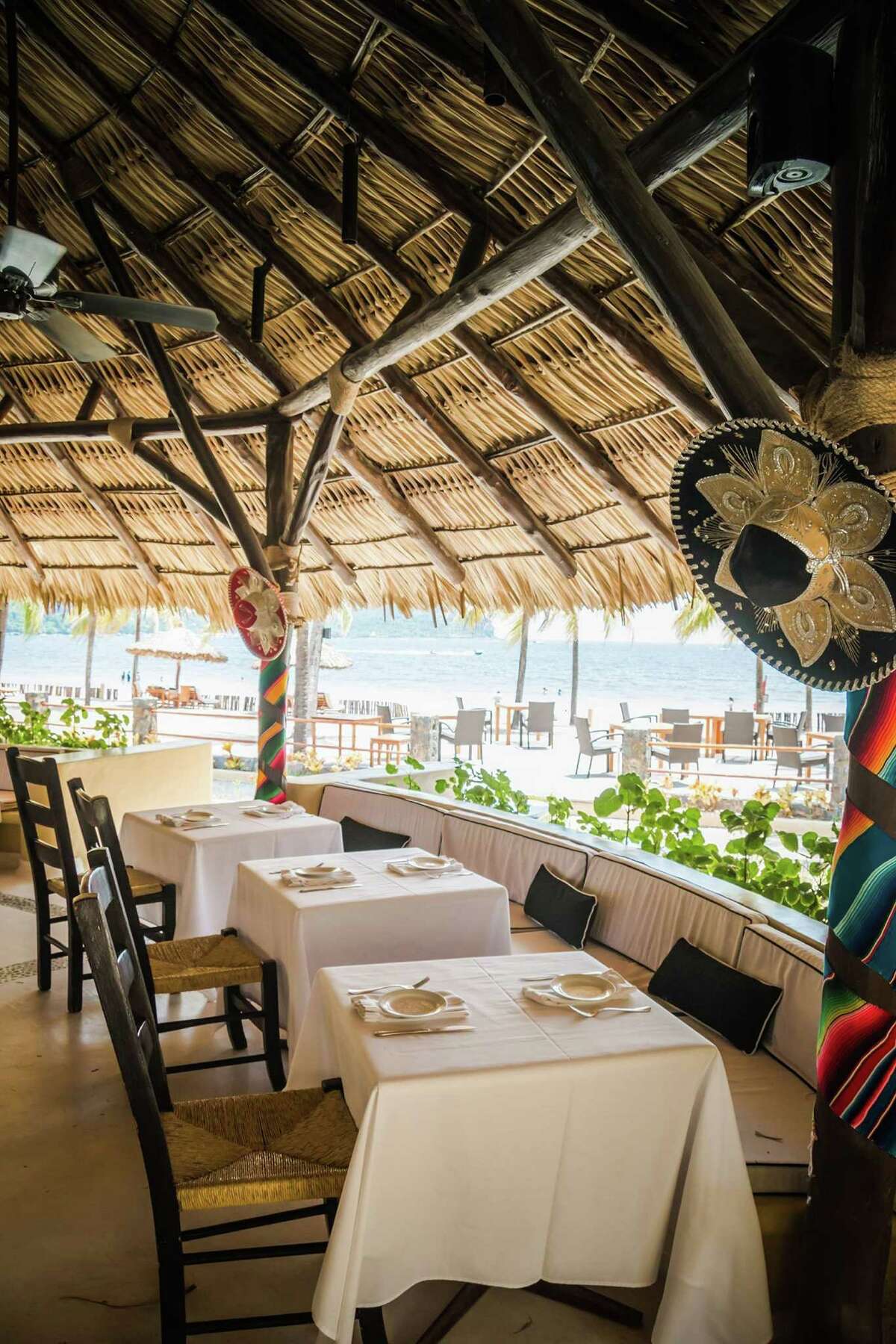 La Villa restaurant overlooks the beach at Viceroy resort in Zihuatanejo, where chef Paco Isordia has been serving local Mexican food and pozole for more than 25 years (long before Viceroy bought the property and changed its name).