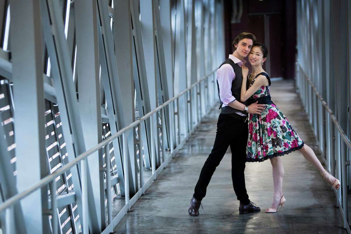 First soloist Yuriko Kajiya and first soloist Jared Matthews arrived from New York City in July to start collaborating with the Houston Ballet. Matthews is a native Houstonian, and Kajiya, a native of Nagoya, Japan. Formerly soloists at the American Ballet Theatre, the couple will collaborate in Houston during the 2014-15 season beginning in August 2014 with the showpiece Paquita. Friday, Sept. 12, 2014, in Houston. ( Marie D. De Jesus / Houston Chronicle )